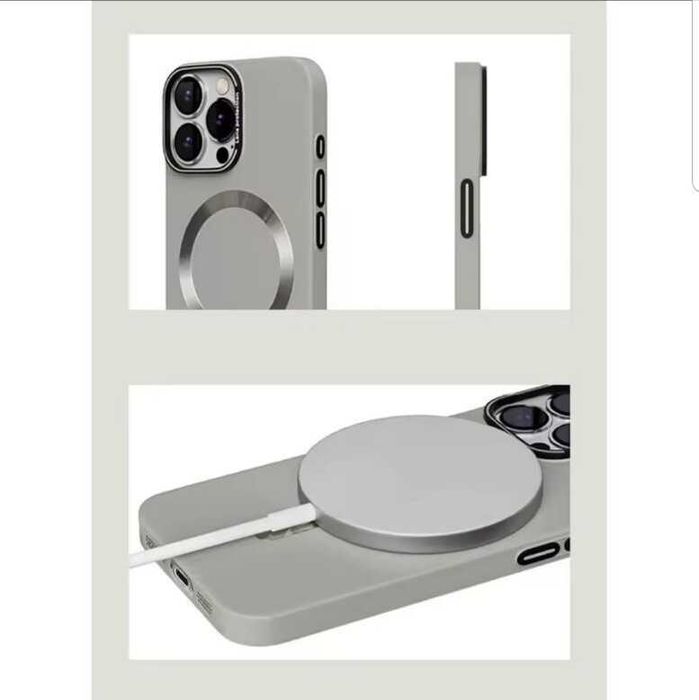 Калъф MagSafe iPhone 14 / 15 / 16 серия луксозен твърд гръб
