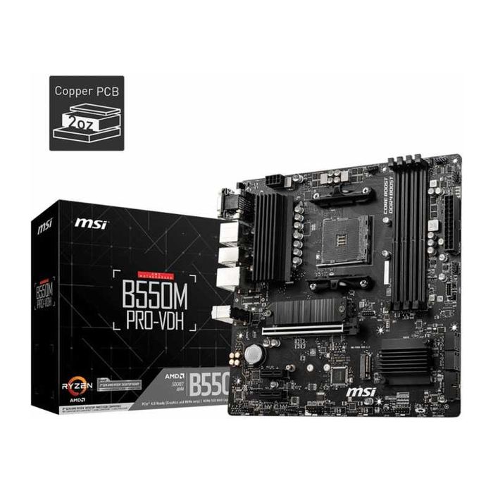 Placa de baza MSI B550M PRO-VDH AMD B550 Socket AM4 micro ATX