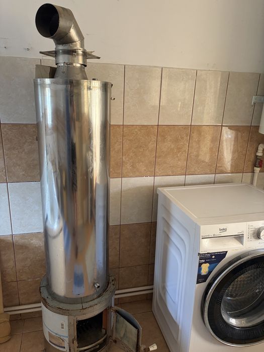 Boiler de inox pe lemne neutilizat