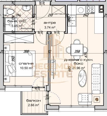 Продава се Двустаен апартамент в Варна, Изгрев - 65 кв.м за 777 €/кв.м - Снимка #5