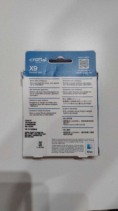 Crucial X9 2TB External SSD Hard Drive, USB-C 3.2
