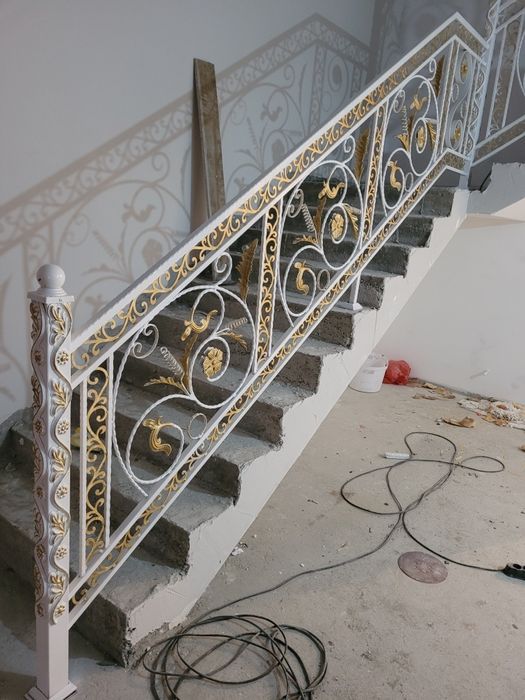 Balustrada din polimer si fier forjat