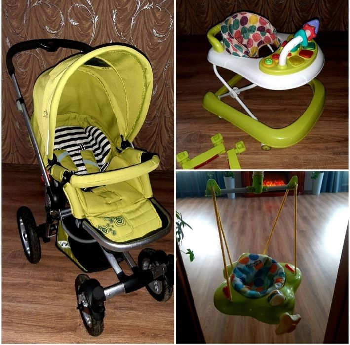 Коляска, ходунки, прыгунки.