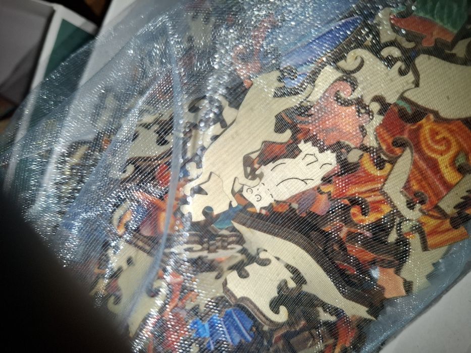 Дървен красив пъзел с две птици цветен. Различни видове