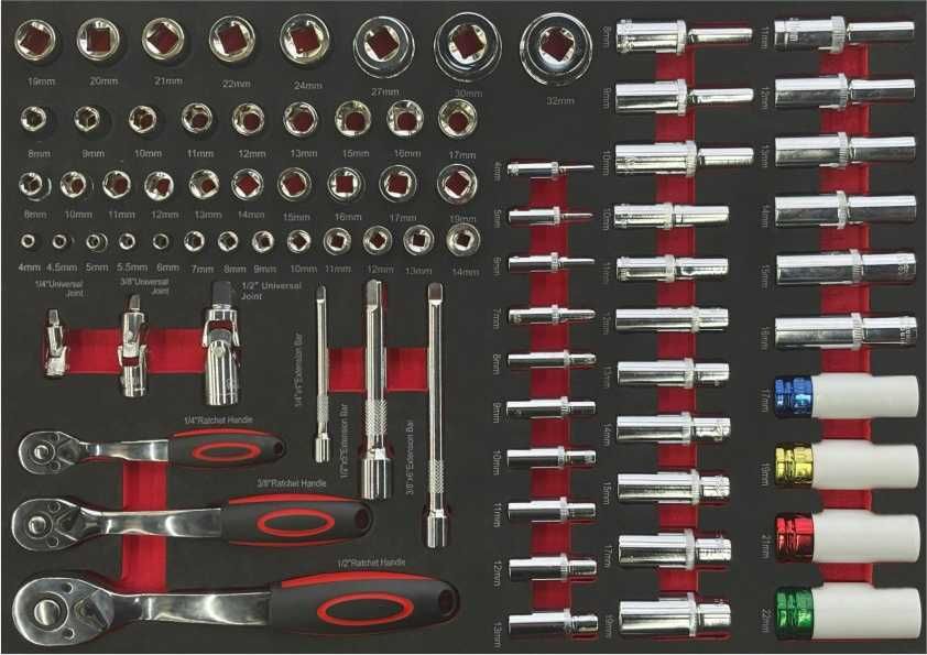 Шкаф (количка) оборудвана с 258 бр. инструменти