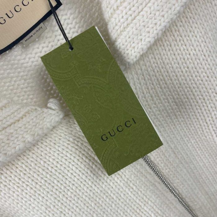 Gucci Boże Narodzenie Zielona-Czerwona-Zielona Włna Wstążka Cardigan