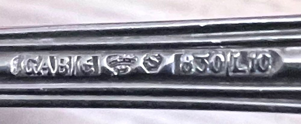 Шест сребърни лъжички проба 830