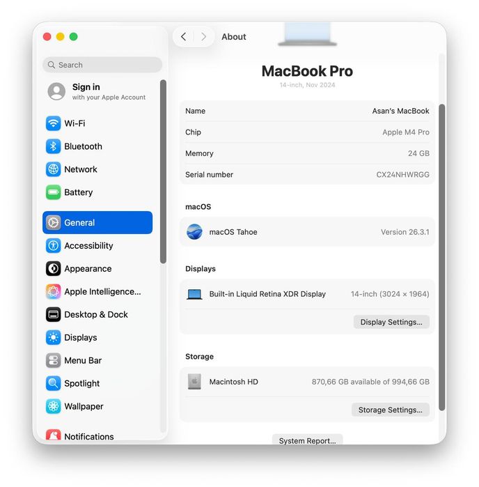 Macbook Pro 14 M4 Pro