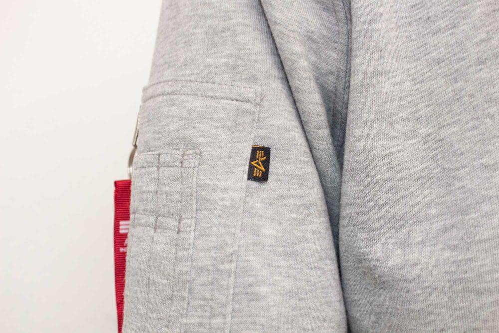 Alpha Industries X-FIT оригинален мъжки пуловер сив суичър S