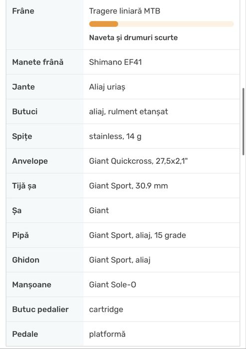 Bicicleta Giant ATX L 27.5