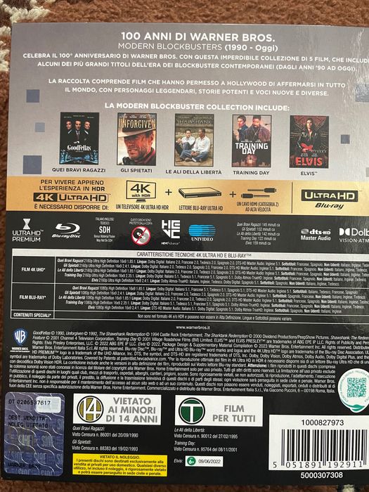 Colecție Blu Ray 4K Warner Bros 100 Years