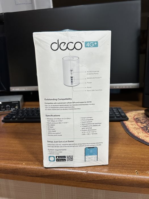 Wi-Fi роутер TP-Link Deco X-20 4G с поддержкой сим-карт