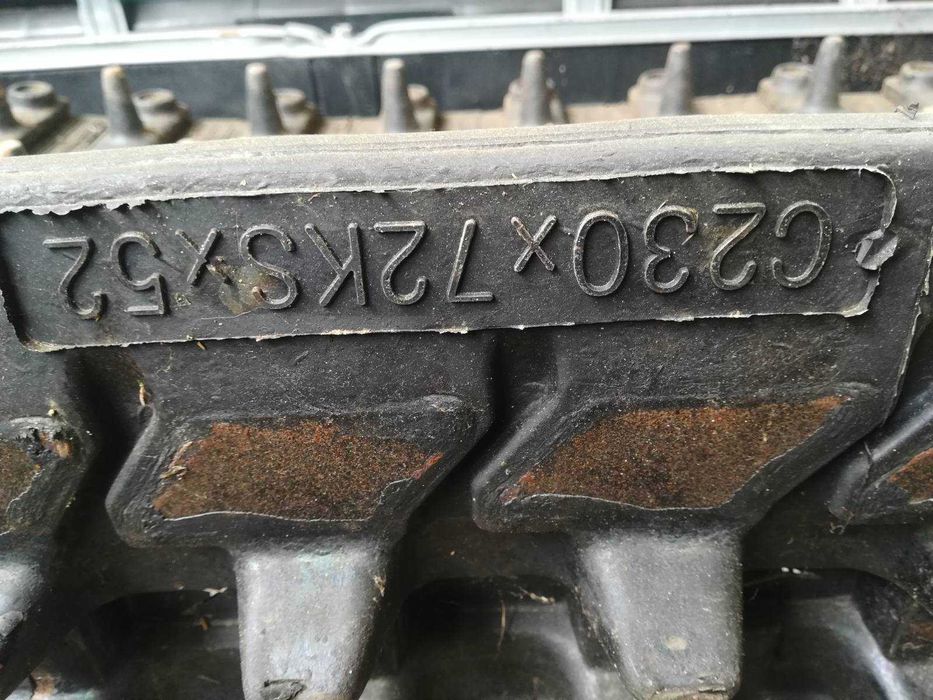 Гумени вериги за   багер с метални пластини 230х72х52