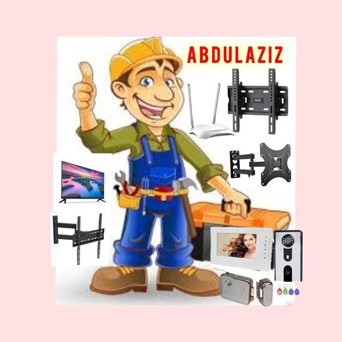 Установка ТВ. Кронштейн (Kronshteyn).  Smart tv приставка.  Соединения