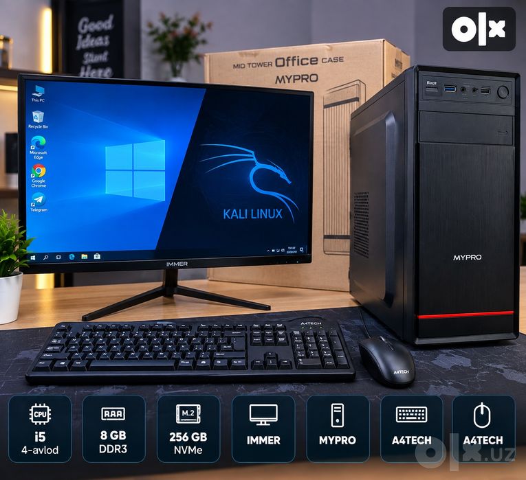 Kompyuter komplekt i5 / 8GB / NVMe 256GB / Monitor bilan