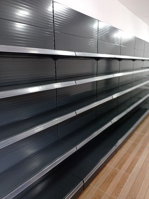 Стелажи крайстенни, островни, гондола  - НОВИ /налични на склад/