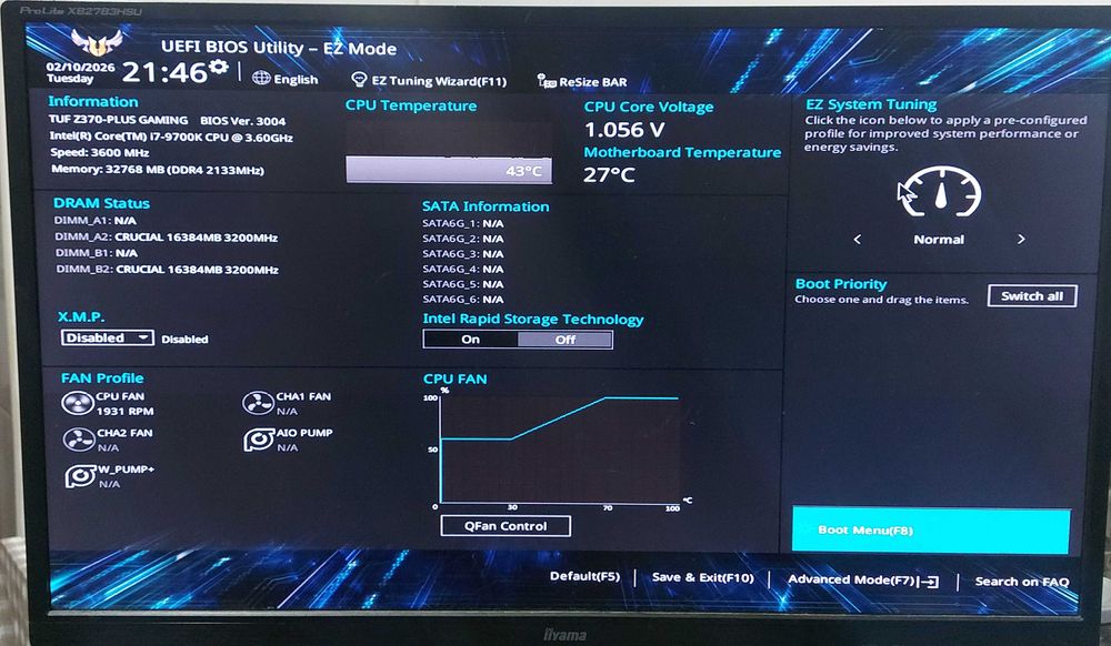 KIT I7 9700K 3,6Ghz + ASUS TUF Z370-PLUS GAMING + Cooler IdCooling