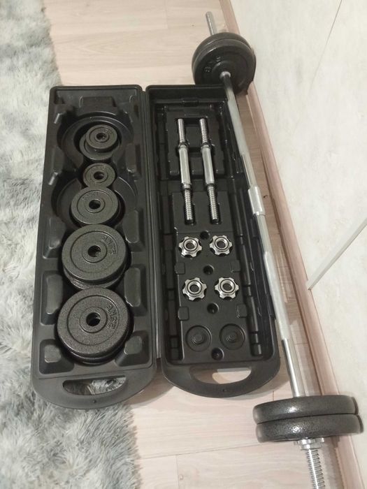 Штанга +гантель +чемодан