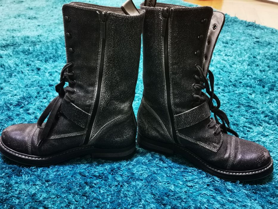 Bocanci/Ghete piele naturală interior/exterior, mărime 37, marca Why D