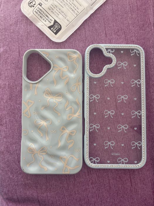 Два калъфа протектор стъкло и камери за айфон 16 plus