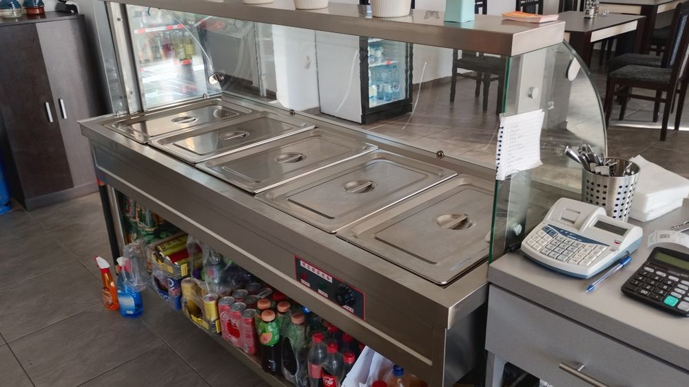 Топла витрина Бен Мари с 5 гастро норми.