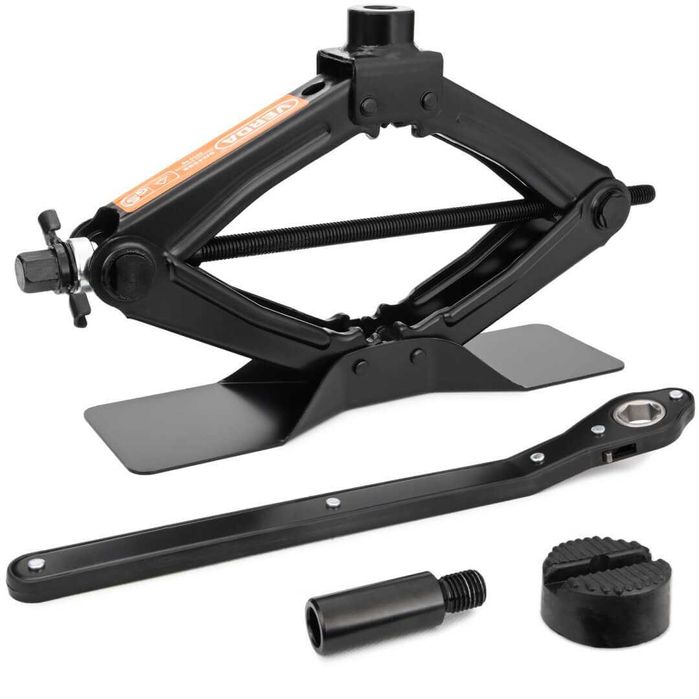 Cric trapezoidal 2t pentru ridicarea masinii cheie roti husa manusi