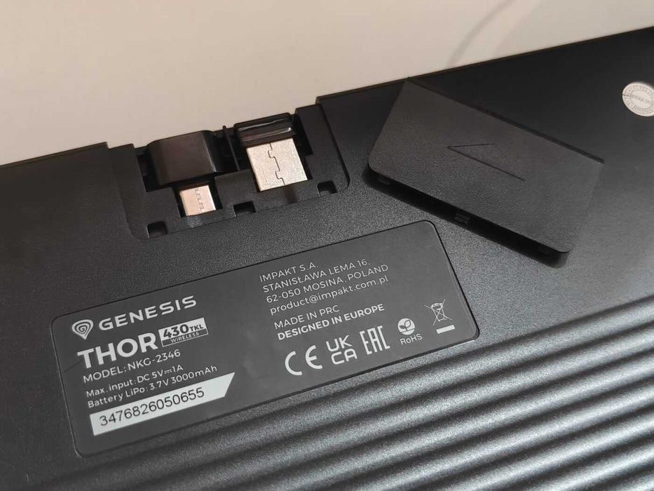 Tastatura Genesis Thor 430 TKL Wireless Low Profile