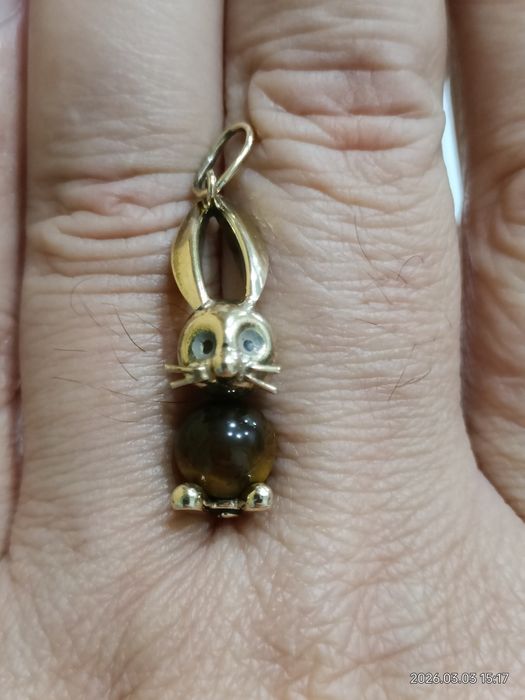 Vind pandantiv iepuraș din aur 14kt