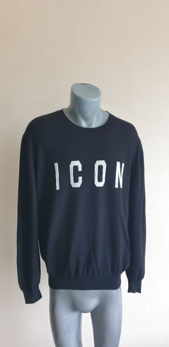 DSQUARED2 ICON Wool Knit  XL/2XL ОРИГИНАЛ! Мъжки Вълнeн тънък Пуловер!