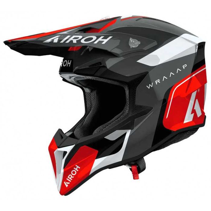 Мотокрос каска AIROH WRAAAP VISION Conquer RED Gloss Размери S,L,XL,2XL