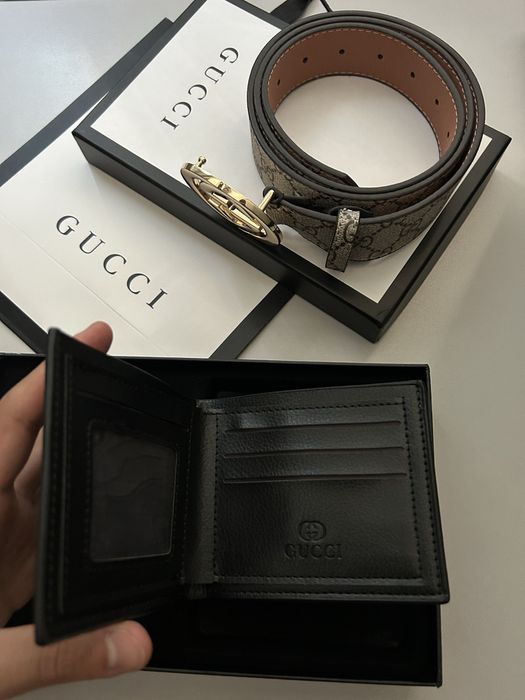 Gucci колан и портфейл