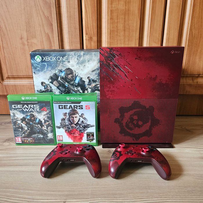 XBOX ONE S 2TB Gears of War 2 игри 2 джойстика PS5 PS4 PlayStation 4 5