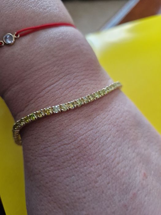 Bratara tenis aur galben cu diamante