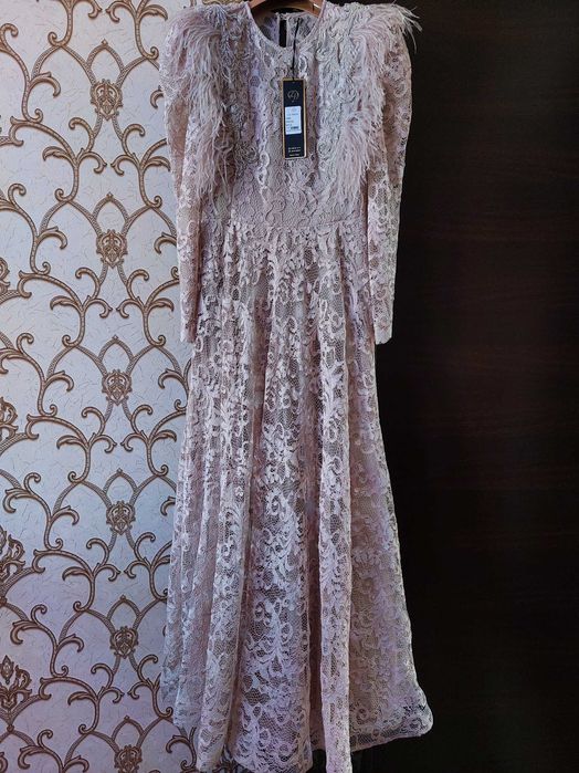 Вечерное платье турецкий (la parte) 38 размер бежевый