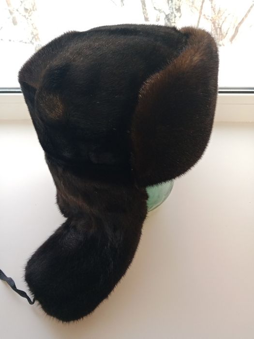 Норковая мужская шапка