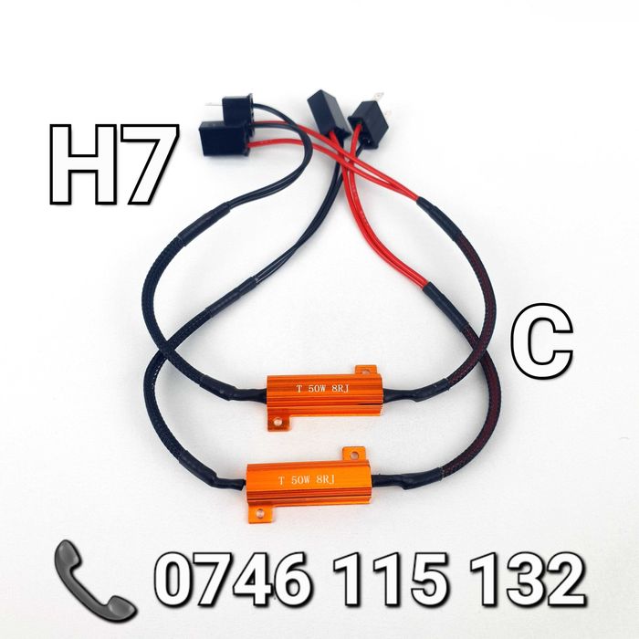 Set-Anulator Eroare Bec Ars-CANBUS-LED-T10 H1 H3 H7 H8 H9 H11-Aluminiu