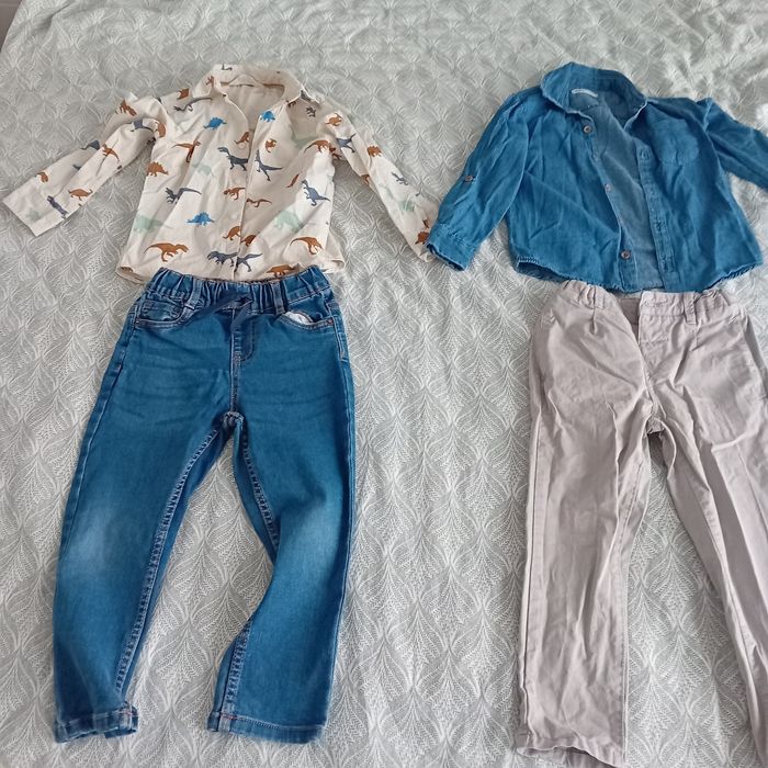 Lot h&m haine baieti 104 110 3 4 5 ani camasi pantaloni blugi camasa