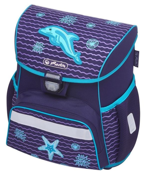 Ghiozdan Herlitz Loop Dolphin, neechipat, ergonomic, 22 x 31 x 37 cm