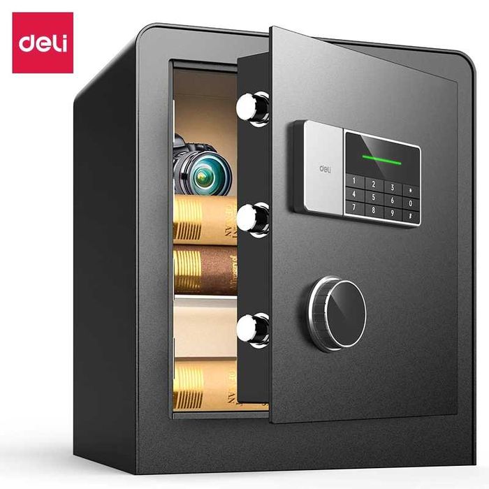 Сейф Deli ET551 электронный код + ключ 450x380x320 мм 22 кг Скидки !!!