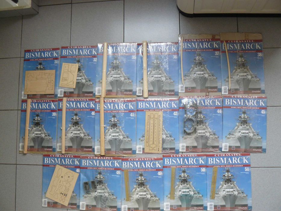 15 Numere Reviste CUIRASATUL BISMARCK Sigilate De La Editura Hachette