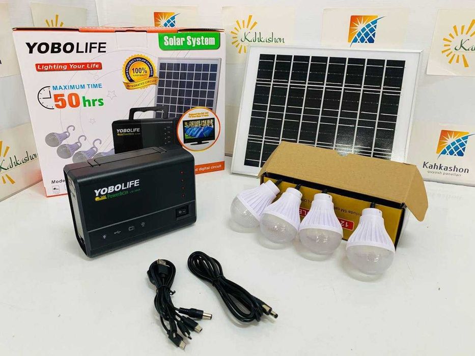 Bepul 'svet" Mini stansiya arzon varianti. quyosh panel komplekt