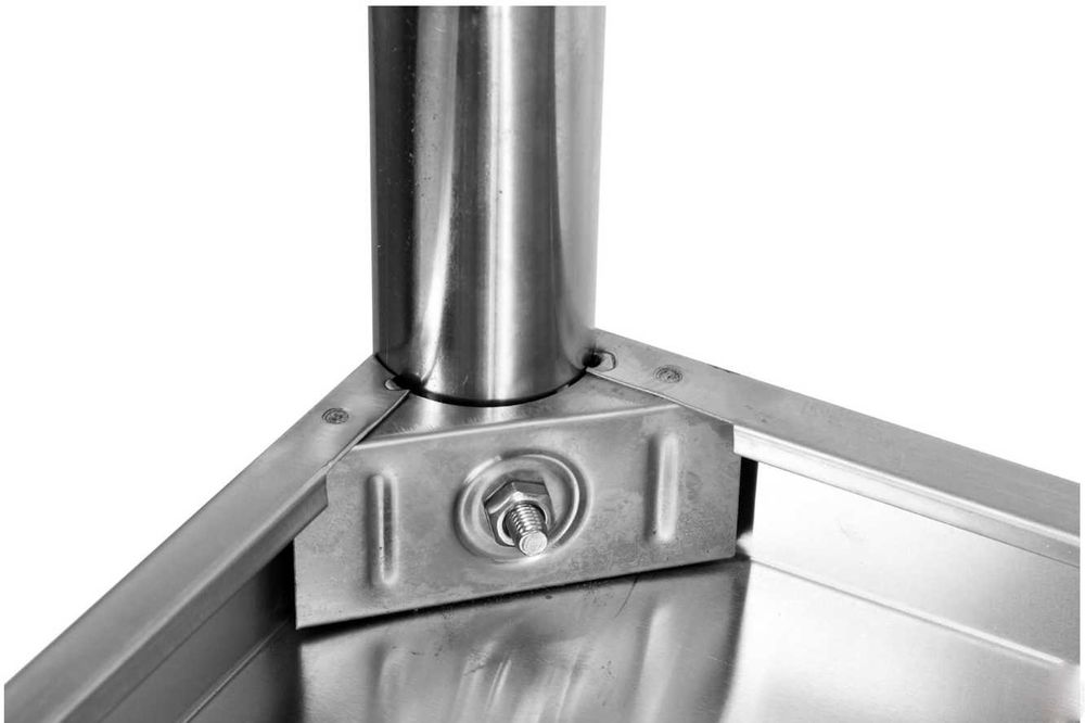 Masă centrală din inox cu raft – ideală pentru bucătării NOUA