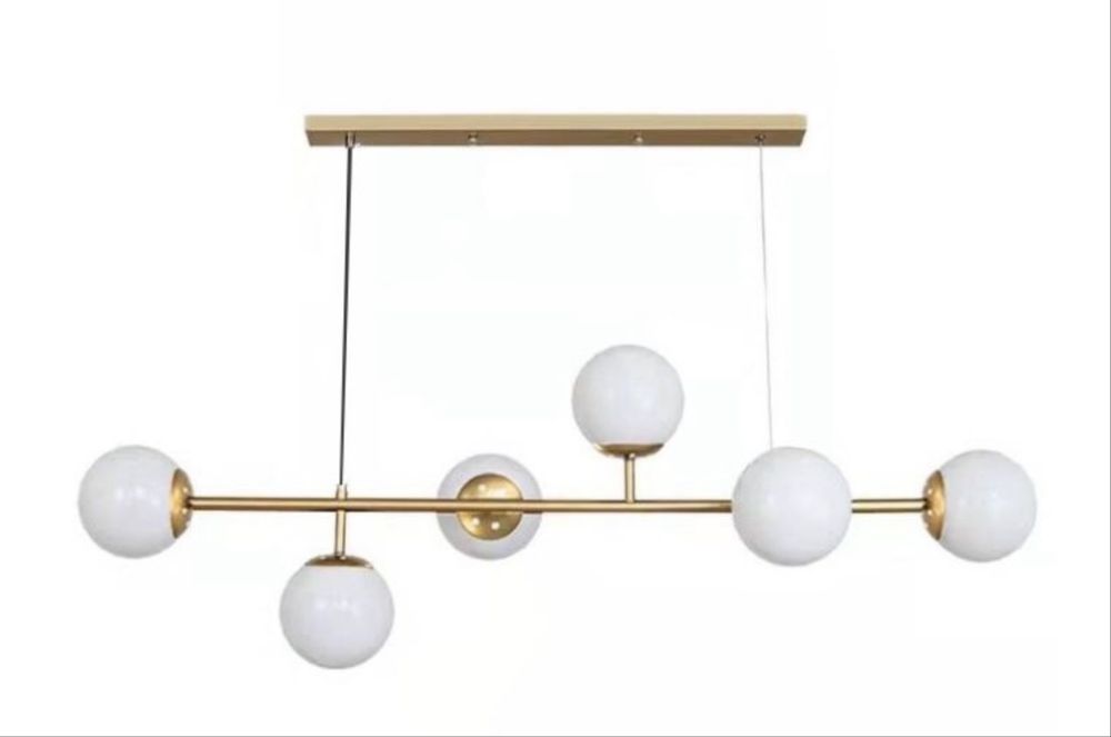 Corp de iluminat pe fir ULMA-MC 6 auriu + sticla alba