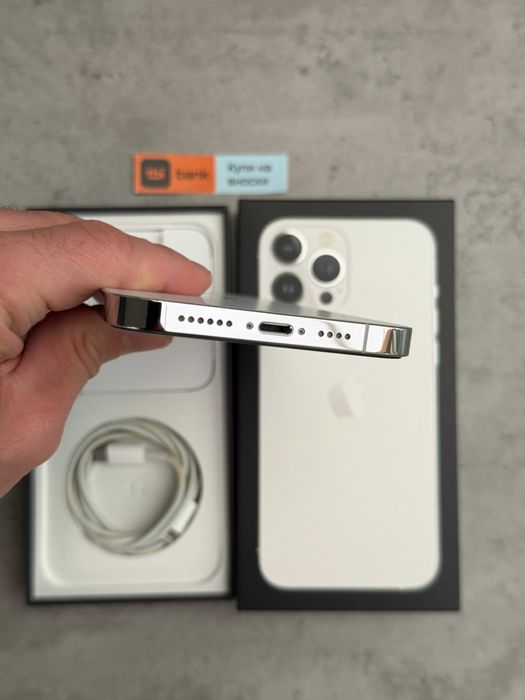 100% Батерия! КАТО НОВ! iPhone 13 Pro Max * Лизинг от 15€/мес  Silver - бял / сив