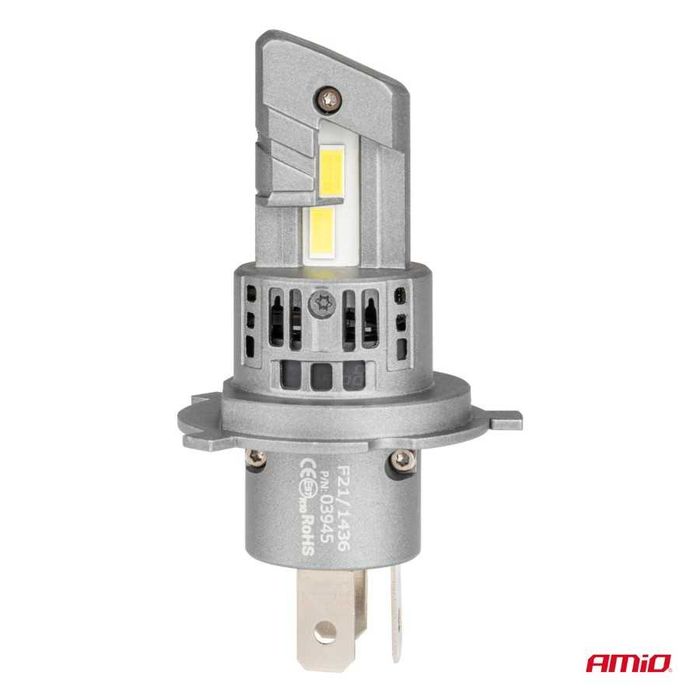 Комплект 2бр. LED ЛЕД Диодни крушки AMIO H4 44W 12V 6000k