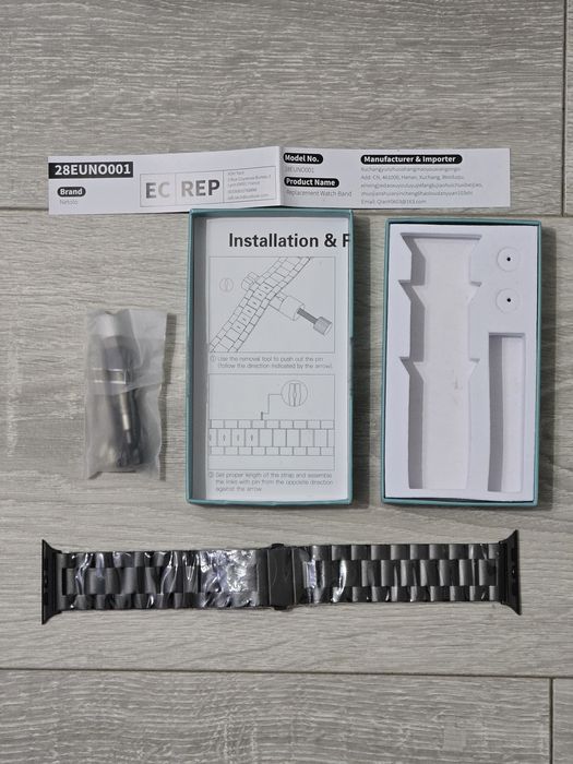 Brățară metalică 24mm pentru Apple Watch Ultra / Ultra 2 49mm neagră