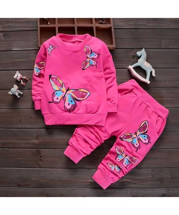 Trening 2 piese "Fluturi" , bluza maneca lunga si pantaloni