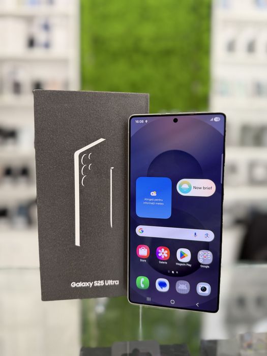 **ATSGSM.RO**Samsung Galaxy S25 ULTRA 256Gb silverblue/Baterie100%/Fact+Gar 12 luni