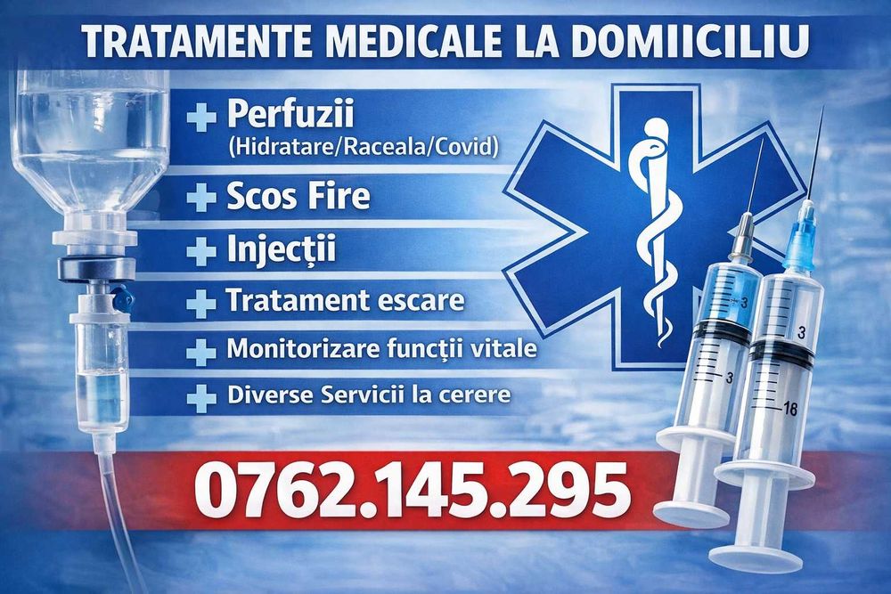 Servicii Medicale la domiciliu - Perfuzii / Injectii / Tratamente