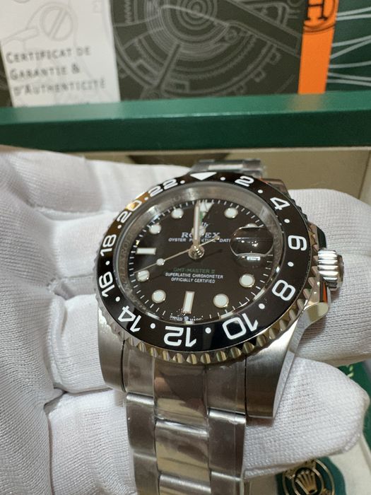 Ceas Rolex GMT-MASTER II Silver/Black Dial